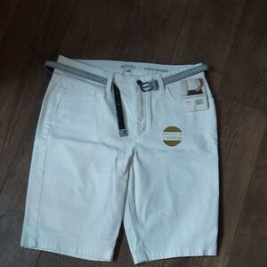 Riders by Lee Women's White Flat Front Shorts New With Tags Size 12